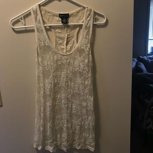 White lace tank top
